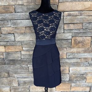 NWOT- CONNECTED APPAREL-  Navy Sleeveless Cocktail 🍸 Dress